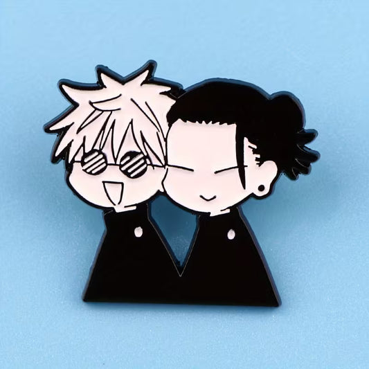 Pin de metal de Gojo y Geto