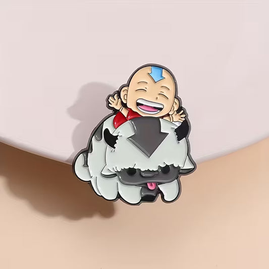 Pin de metal Aang y Appa