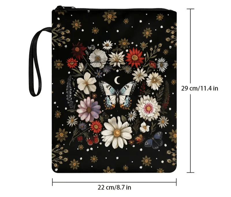 Funda de libros flores y mariposas - Librería Vanir